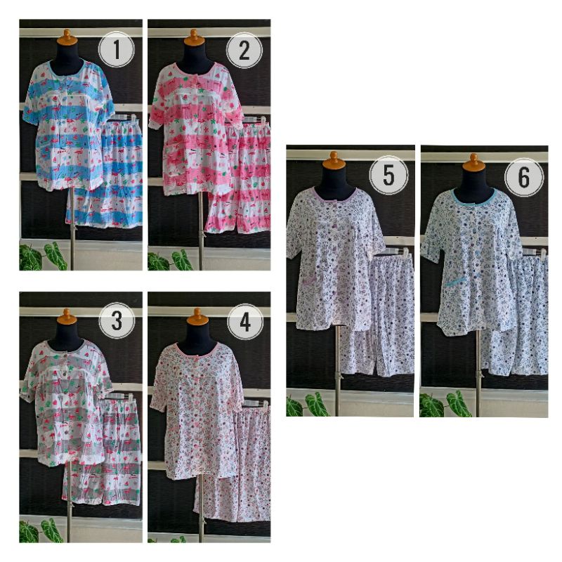 Setelan Babydoll  BKH 3/4 Jumbo XXL - LD 112