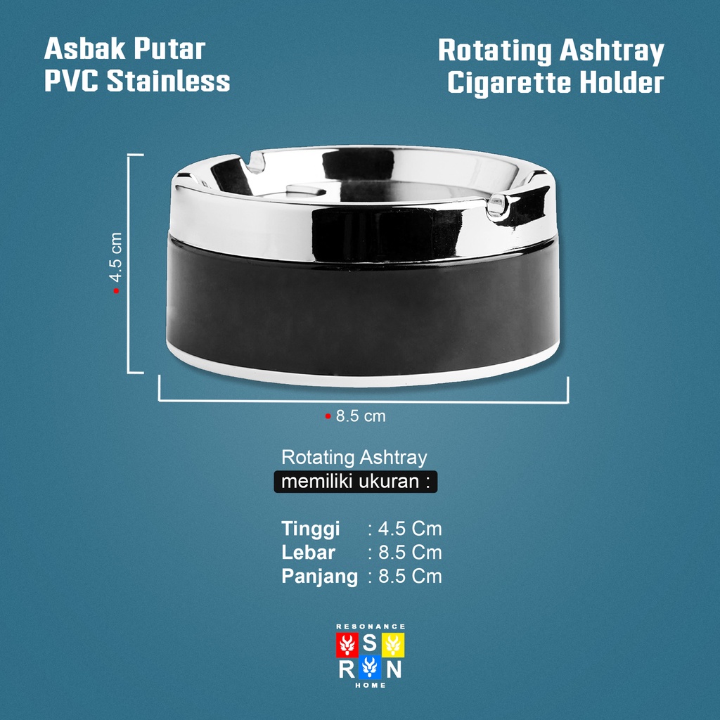 Asbak Putar Portable Hotel Cafe / Rotate Ashtray Resonance Home