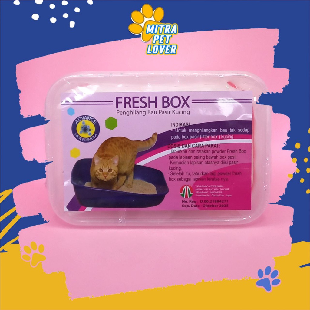 PENGHILANG BAU PASIR KUCING ANJING - FRESH BOX 1KG ORIGINAL - LITTER BOX CAT BASKOM BARU AMPUH MURAH PET ANIMAL HEALTHCARE AND VETERINARY TAMASINDO OBAT PERAWATAN KESEHATAN DAN VITAMIN TUMBUHAN TANAMAN HIAS TERNAK HEWAN BINATANG PELIHARAAN MITRAPETLOVER