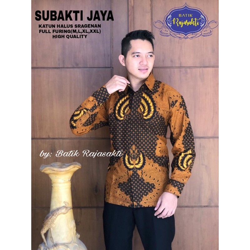 SUBAKTI JAYA Batik Pria Full Furing Katun Halus Size S-XXL High Quality