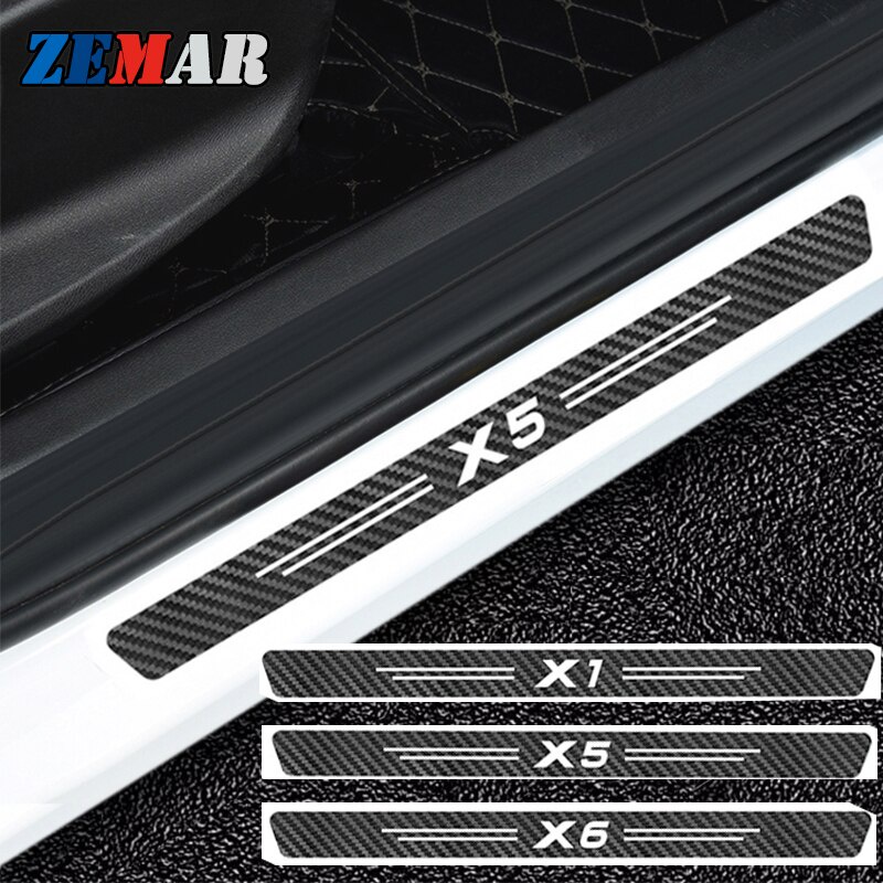 4pcs Stiker Pelindung Pintu Bahan Carbon Fiber Anti Air Untuk Bmw X5 E53 E70 F15 G05 X1 E84 F48 X3 E83 F25 G01 X4 F26 G02 X6 E06 M16