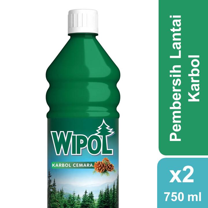 Wipol Sabun Karbol Pembersih Lantai Karbol Cemara Perlindungan Dari Kuman 750 ml Twin Pack