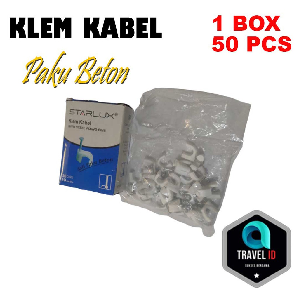 PENYANGGA KABEL - KLIP KABEL -  PENJEPIT KABEL - PAKU KABEL BETON - KLEM KABEL LISTRIK