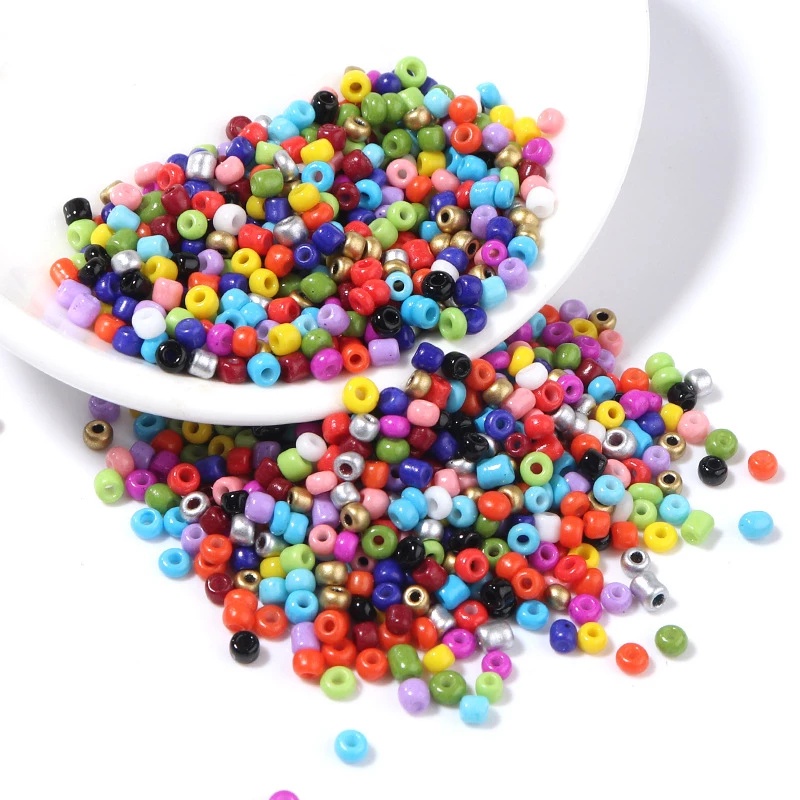 [Harga Grosir]1000pcs Manik-Manik Kaca Czech Warna-Warni Ukuran 2mm Handmade Untuk Membuat Perhiasan/Hot Sale