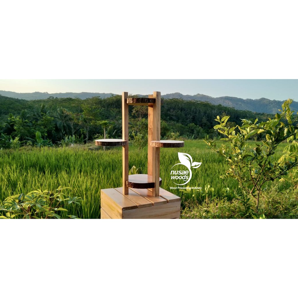 RAK VAS BUNGA KAYU/ RAK VAS BUNGA UNIK /RAK VAS BUNGA/RAK VAS BUNGA MUARAH/RAK KAYU/ SLICE WOOD