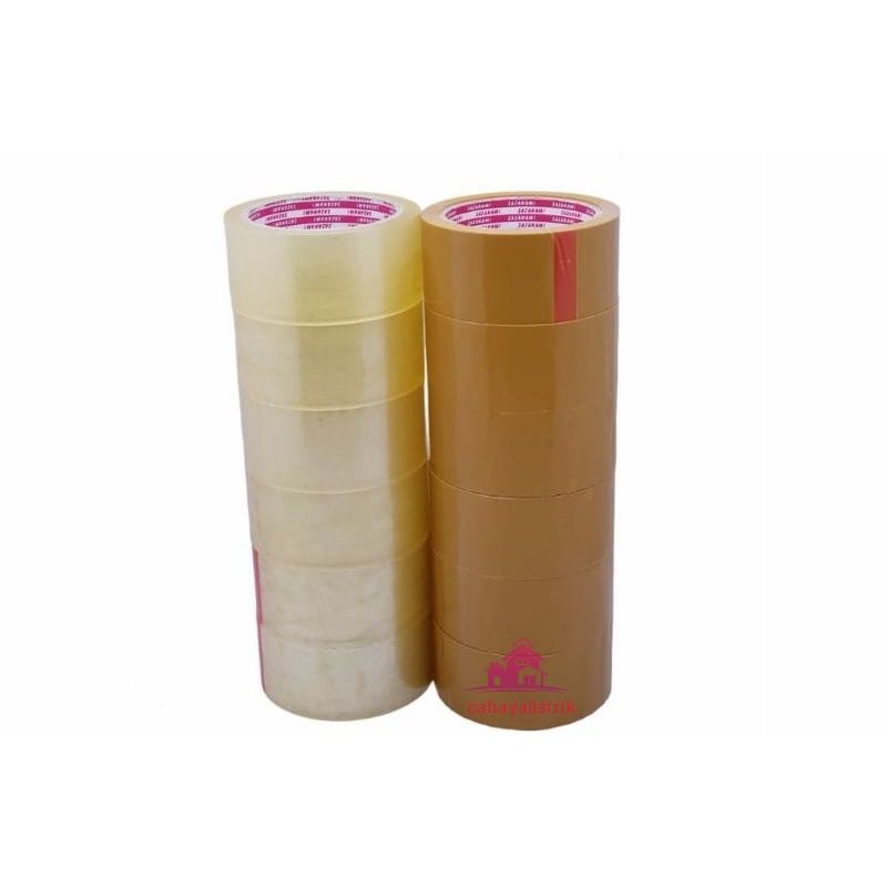 Lakban Bening 90Yard Isolasi selotip clear tape 45MM Daya Lengket kuat lakban coklat Fragile