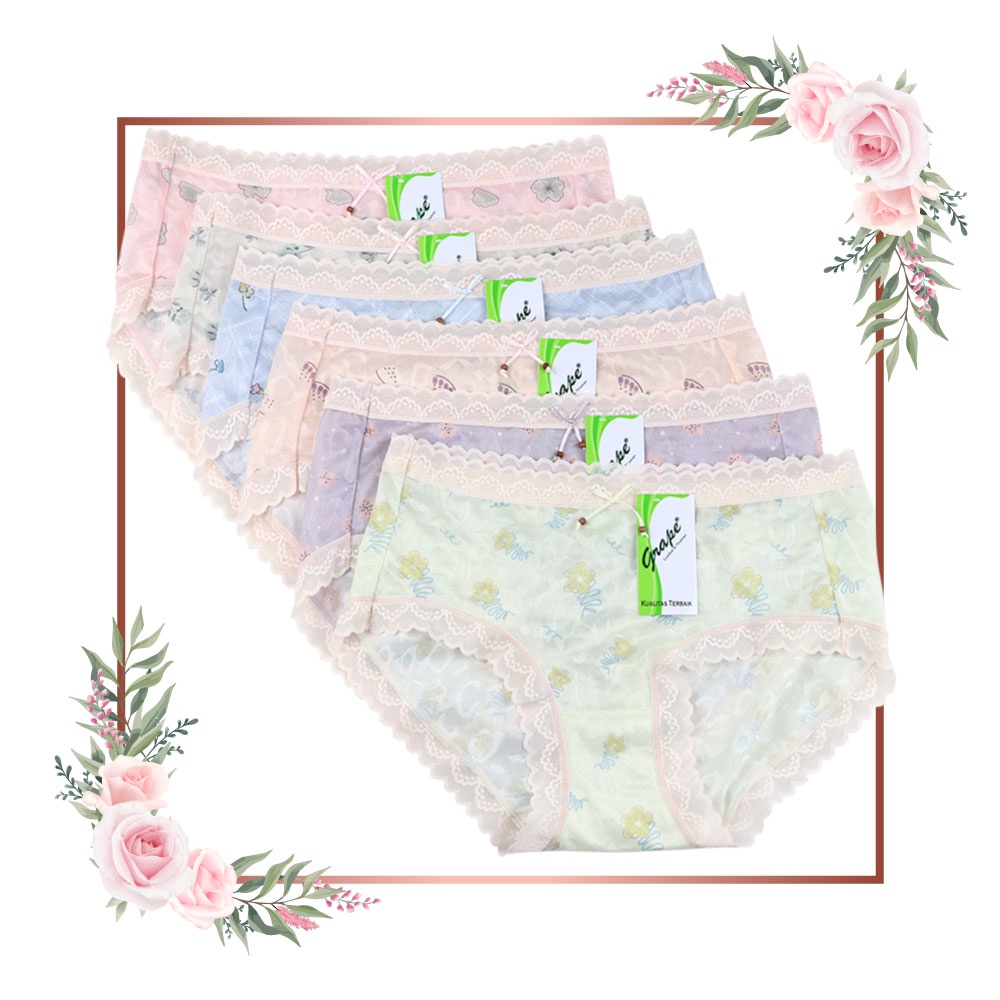 Celana Dalam Wanita Renda Semi Transparan Net Pattern Jaring Mini Cut CD TPM 0167