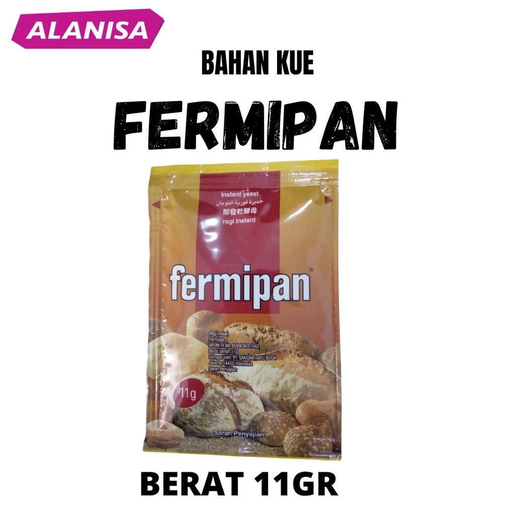 

BAHAN KUE FERMIPAN 11GR, RAGI INSTAN