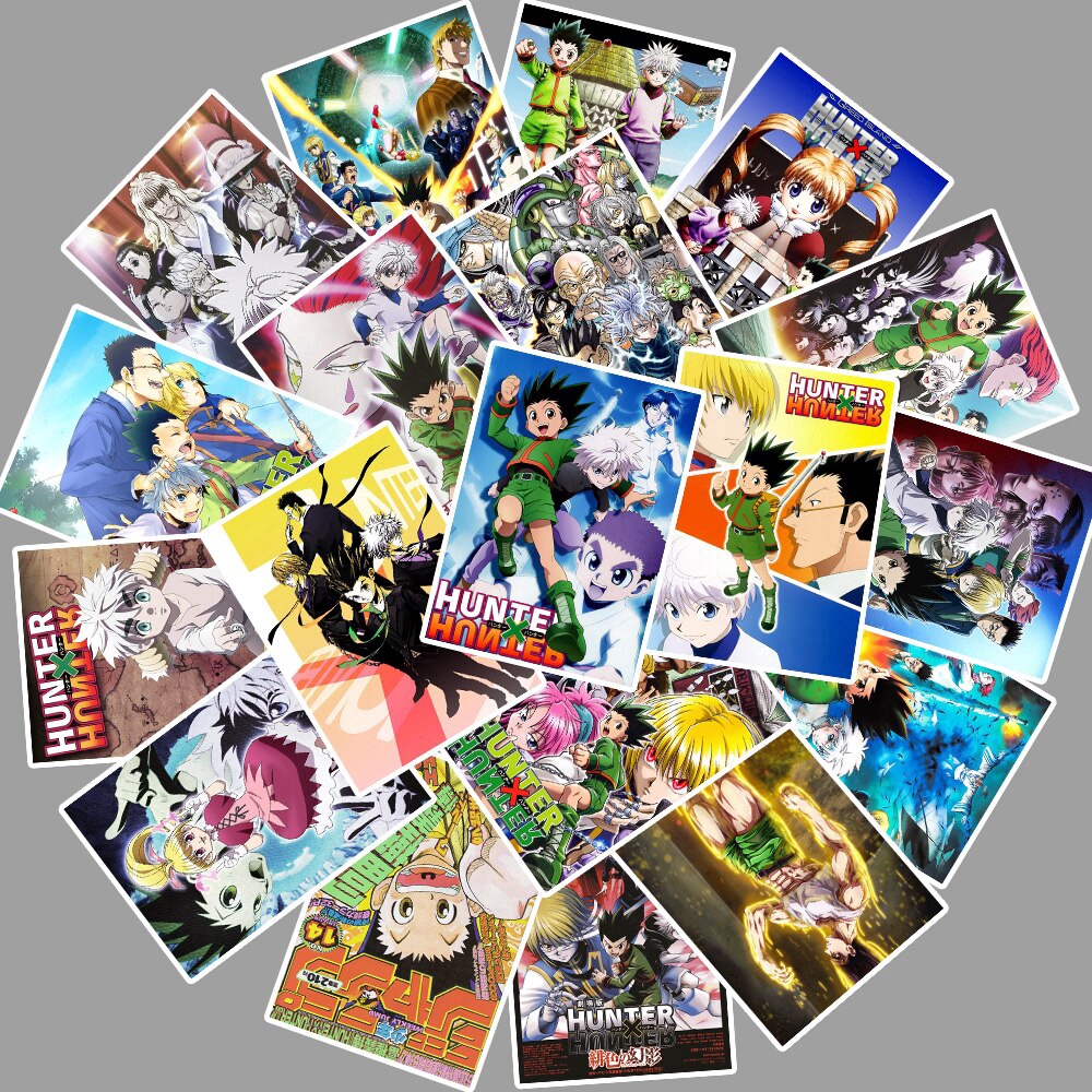 24Pcs Hunter x Hunter Adventure Pvc Waterproof Sticker For Luggage Wall Car Laptop Bicycle Motorcycle Notebook Toys Stickers