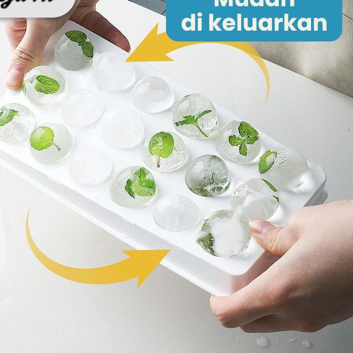 Readystock P9THS Dejavu Cetakan Es Batu Bulat Bola Cetakan Puding Telur Puyuh Es Jelly Bolong Coklat