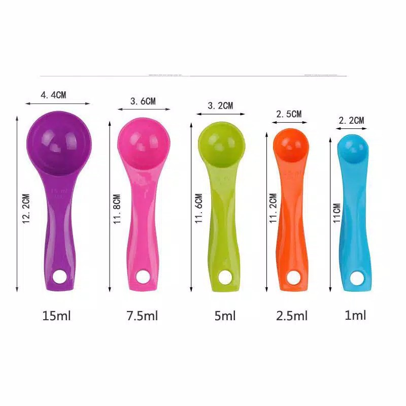 Sendok Takar / Measuring Spoon 1 set 5 sendok / Sendok Takar MPASI Bayi / Sendok Takar Bumbu 5 in 1