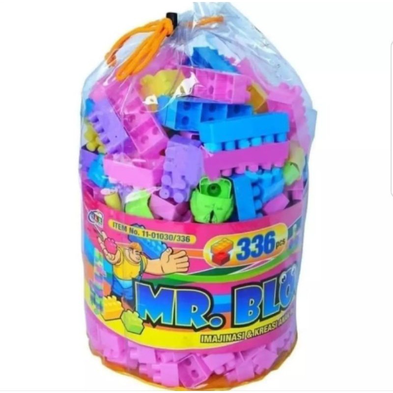 mainan  block Lego besar isi 336 pcs mainan Mr block isi 336pcs