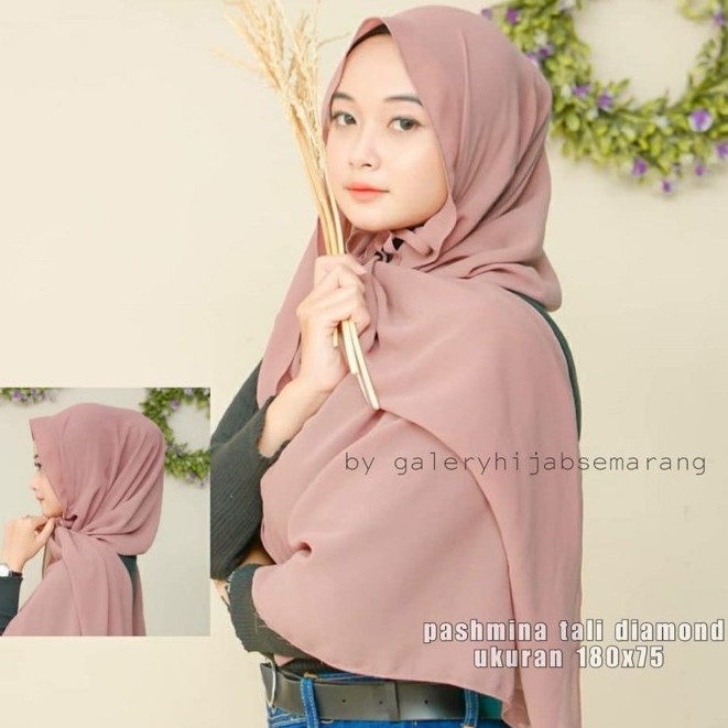 pashmina tali diamond ukuran 180x75 jahit tepi