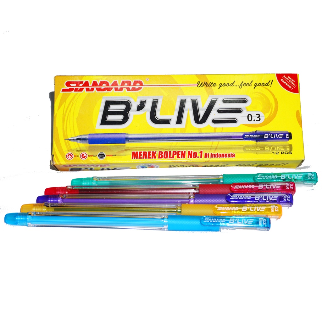 12pcs - Pulpen STANDARD Pen BLIVE | Bulpen B’Live | BLIVE | B-Live