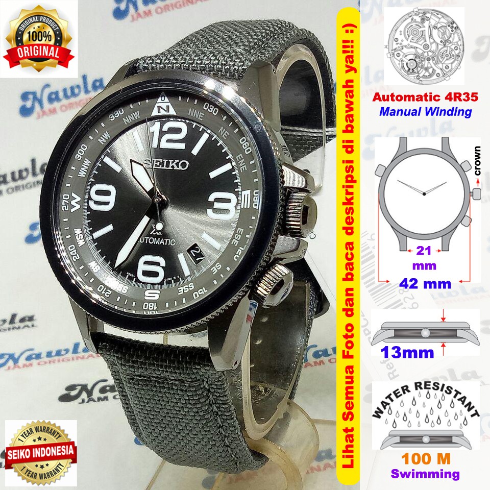 Seiko Prospex SRPC29K1 Compass Grey - Jam Tangan Pria SRPC29