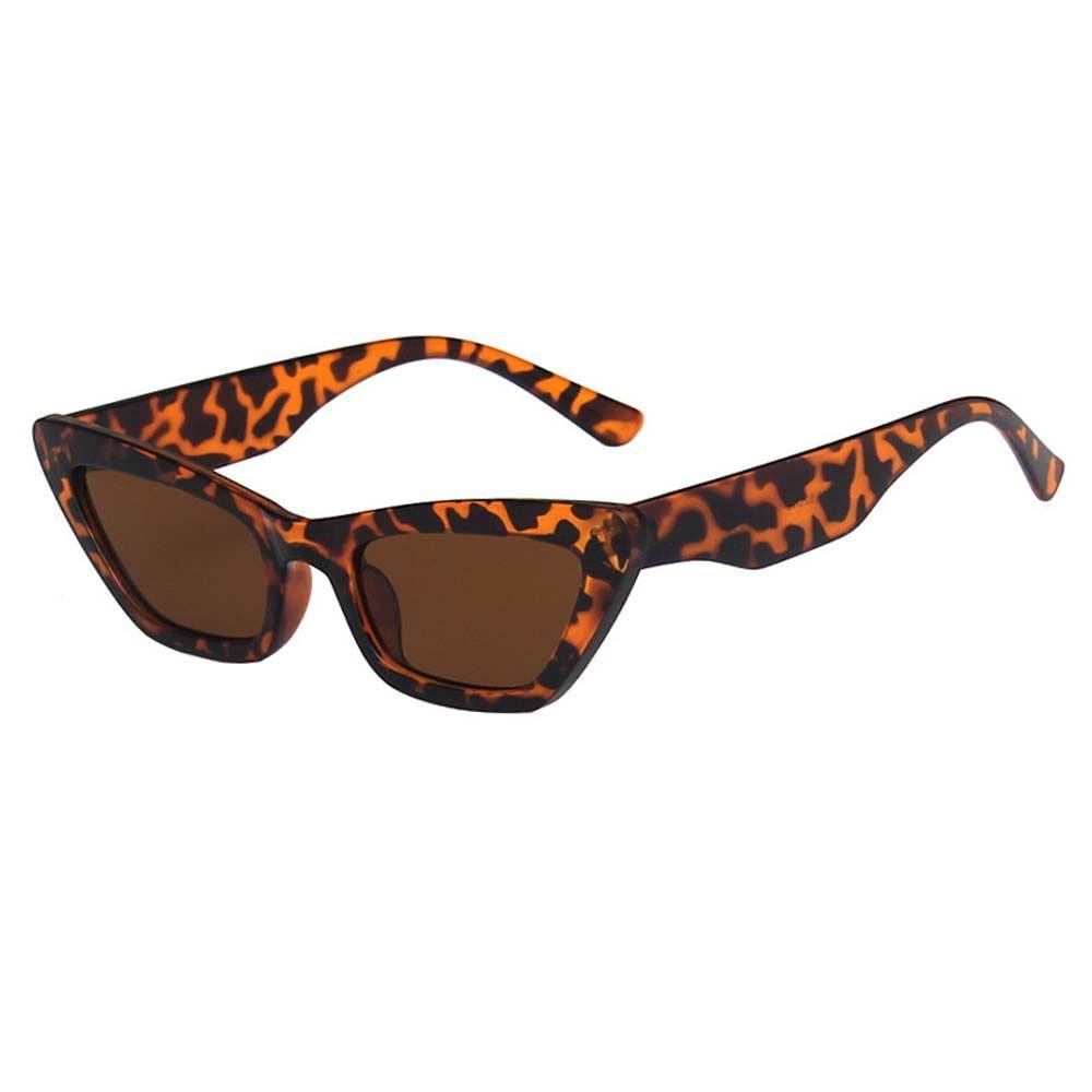 Mxbeauty Kacamata Hitam Wanita Fashion Untuk Pria Motif Leopard Kacamata Matahari Segitiga Hitam Gaya Korea Sunglasses