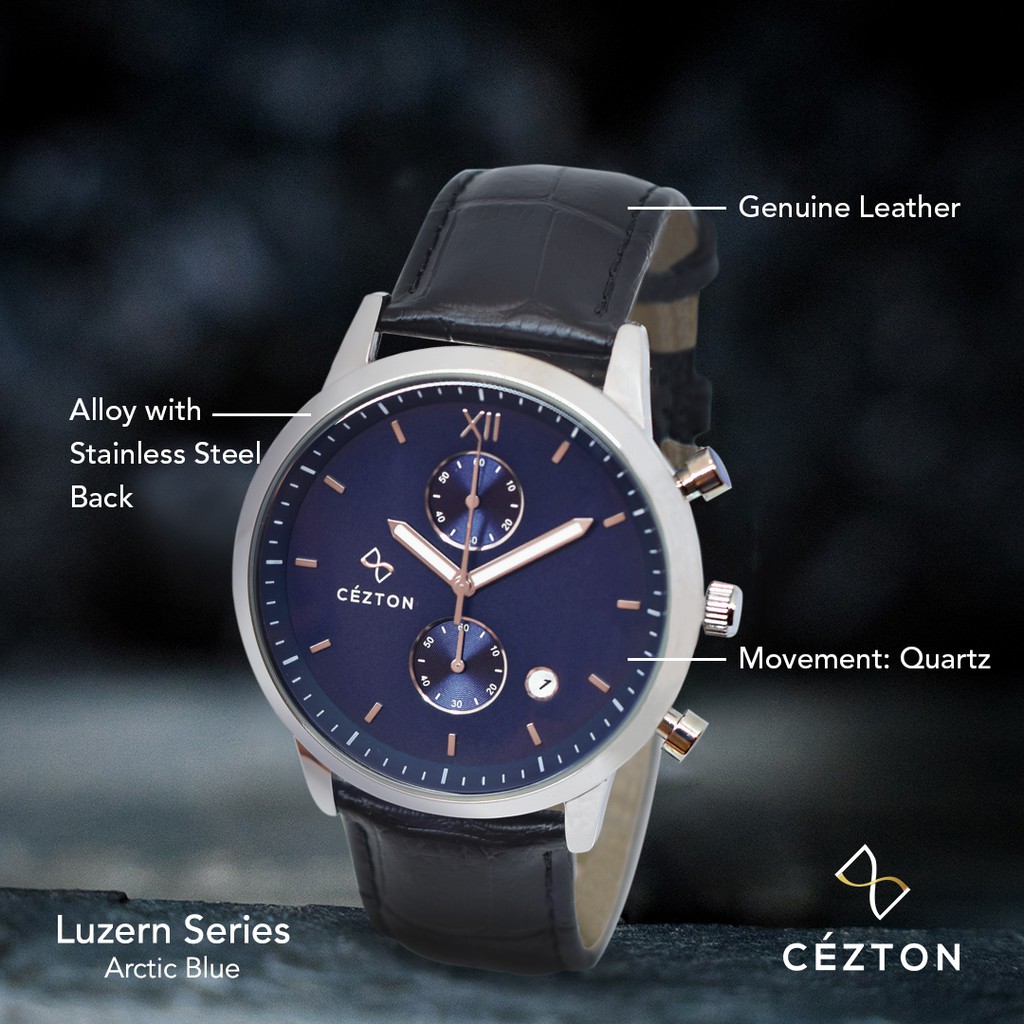 CEZTON Jam Tangan Pria | LUZERN SERIES Arctic Blue