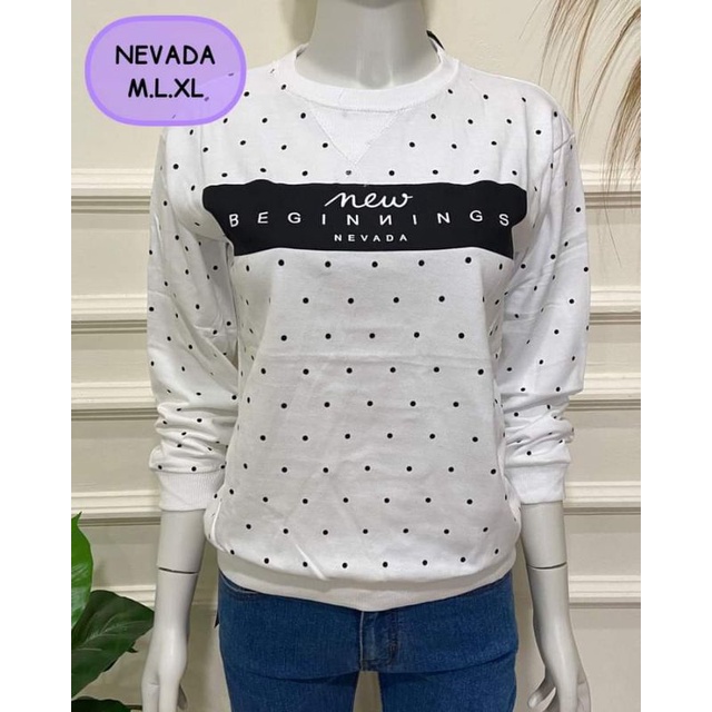 (sweater Nevada)sweater Nevada polka/sweter wanita terlaris/atasan wanita murah/sweater terbaru