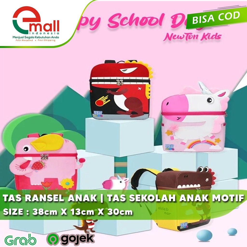 [GROSIR] NEWTON KIDS-Tas Ransel Sekolah Anak/Tas Sekolah Anak TK-SD/Tas Ransel Anak Motif