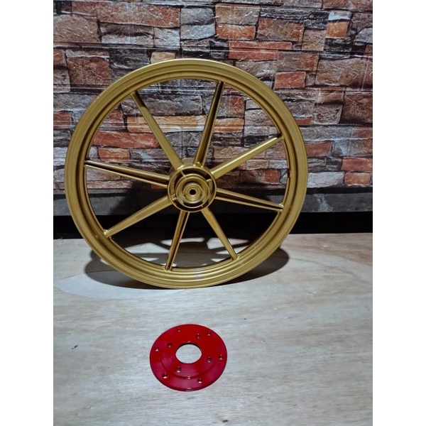 Velg RCB palang 8 PNP klx D-Tracker komplit dengan laher dan adaptor plendes dudukan cakram depan ti