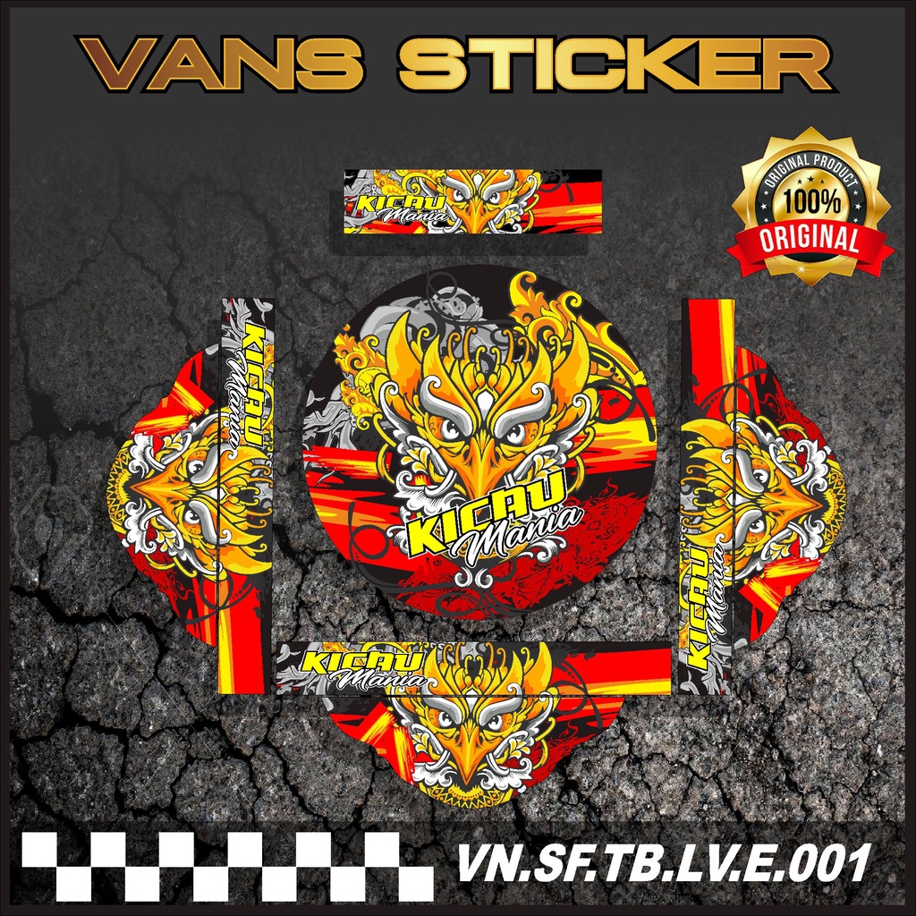 Stiker tebok lovebird / Decal sangkar burung / Bnr ebod lovebird drsain bajak laut