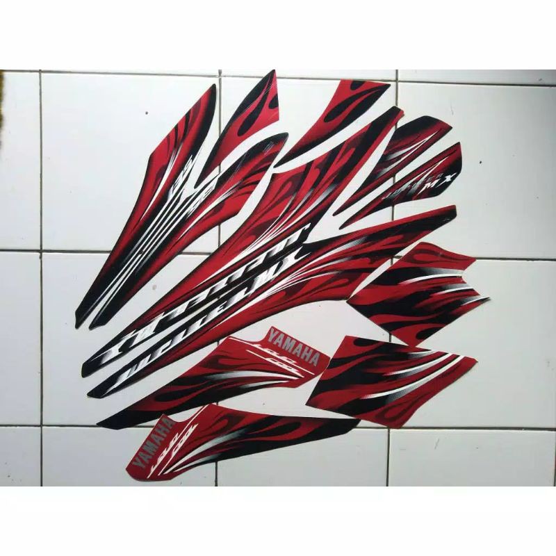 lis body / striping / stiker yamaha jupiter mx 135 LC old 2009 rossi flame