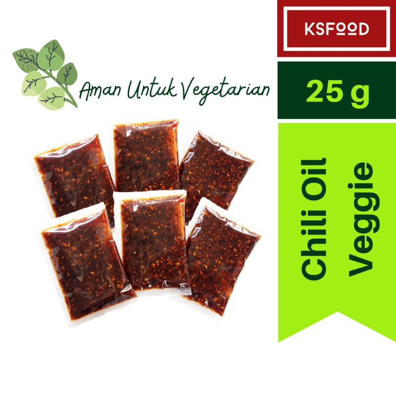 

Chili Oil / Minyak Cabai Veggie/Vegan 25 gram (Harga Untuk 1 Sachet)