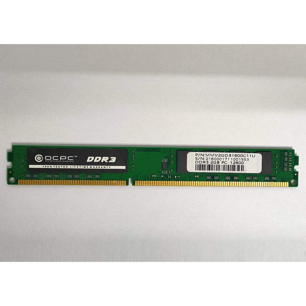 OCPC DDR3 2GB 1600MHz PC12800 1600 LONGDIMM LONGDIM MEMORY RAM