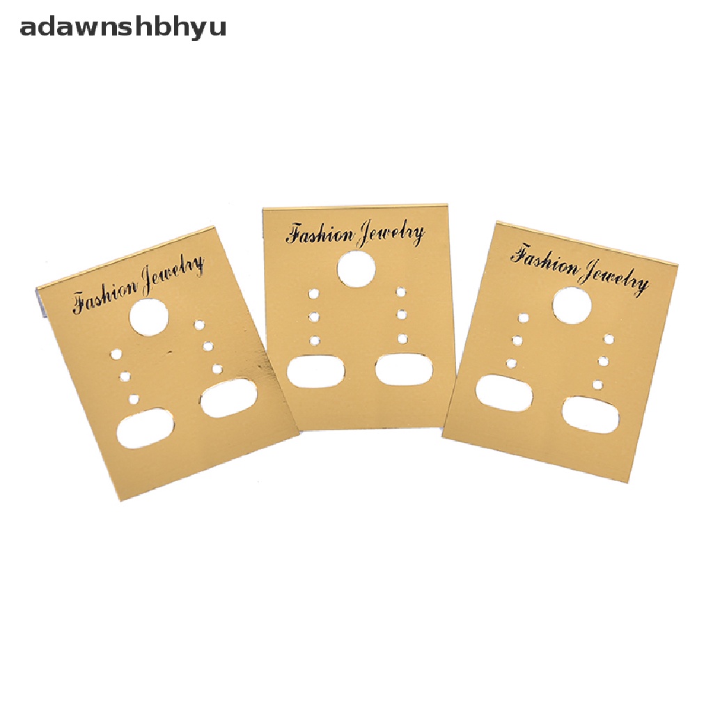 [adawnshbhyu] 100x Gold Profesional Type Plastic Earring Ear Studs Holder Display Gantung Kartu,