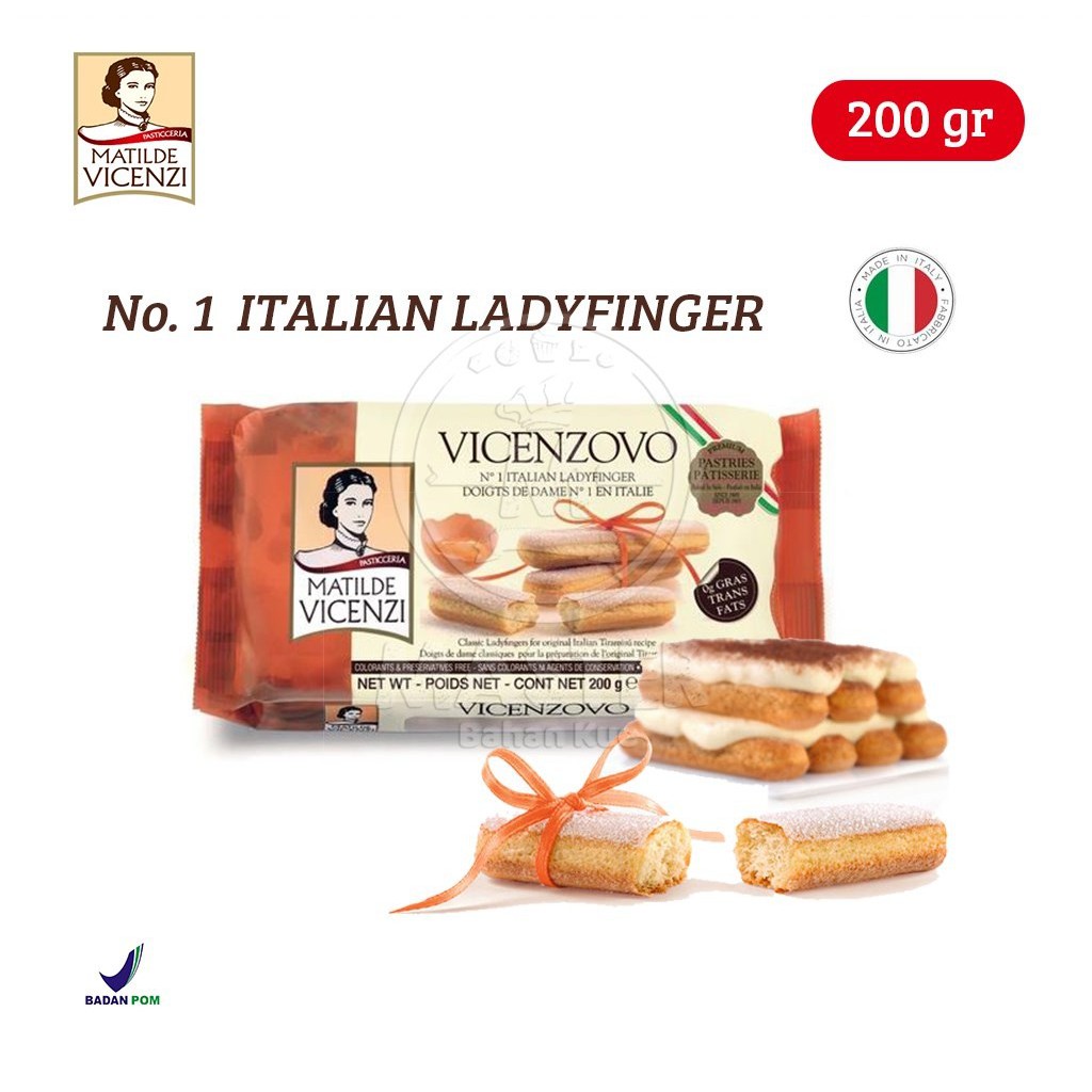 

Lady Finger Vicenzovo Ladyfinger Stick Biskuit Tiramisu Italia [200 gr]