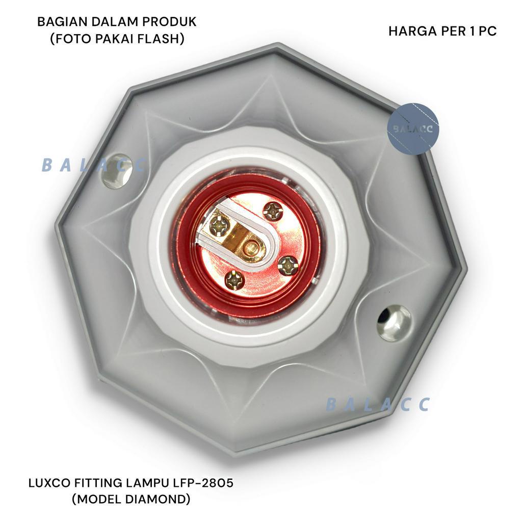 FITTING LAMPU PLAFON DIAMOND E27 LUXCO LFP-2805 PUTIH