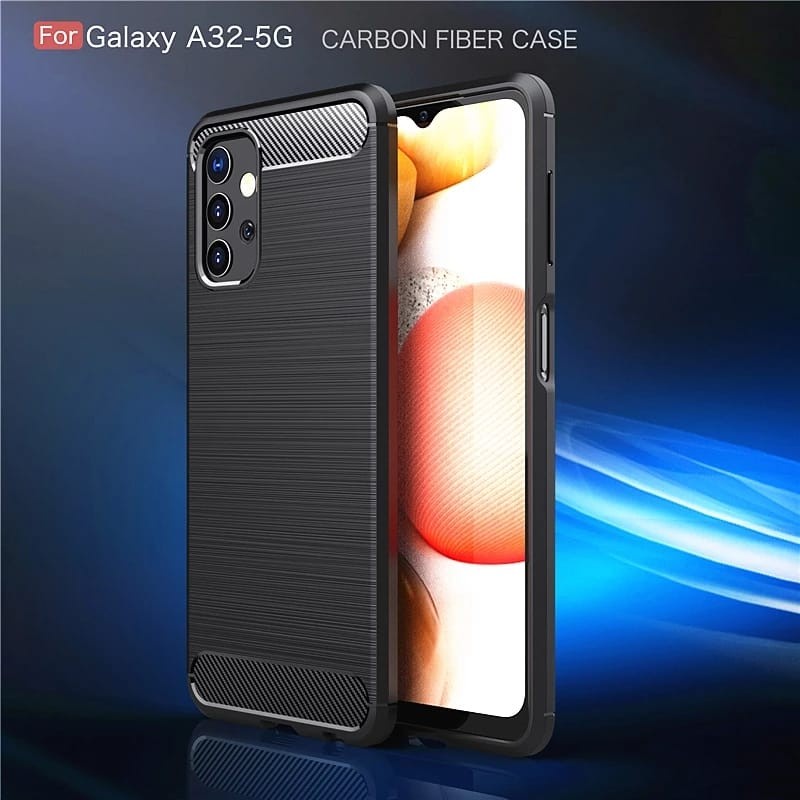 Case Samsung A32 - 5G Ipaky Carbon SoftCase Casing New 2021