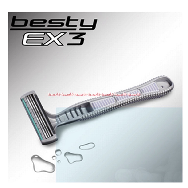 Kai Razor Besty EX 3 Alat Pisau Cukur Jenggot Kumis Pria Silver Shaver Kay 3pcs Kairazor