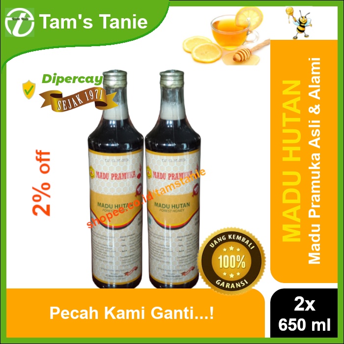 

Paket Hemat Madu Pramuka Alami - Madu Hutan (2 x 650 ml)