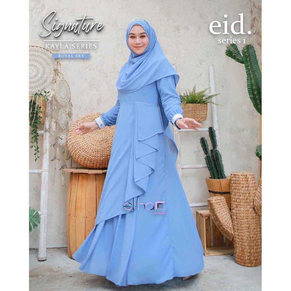 BISA COD Kayla Series Gamis Busui Couple Anak Sarimbit Lebaran by ELHA