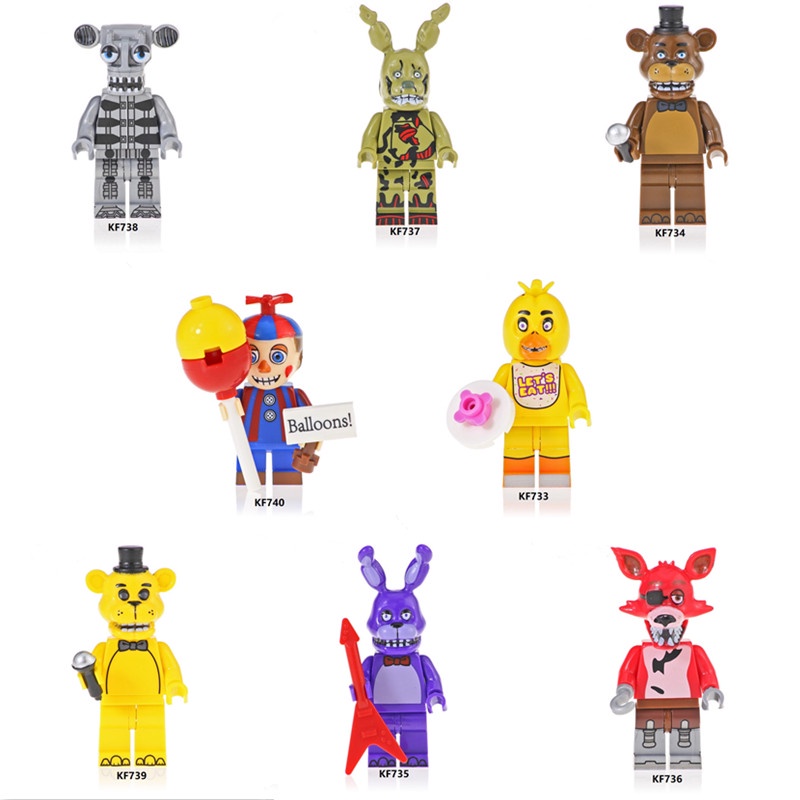 1pc Mainan Puzzle Balok Bangunan FNAF Foxy Chica Bonnie Five Nights At Freddy Untuk Anak Hadiah