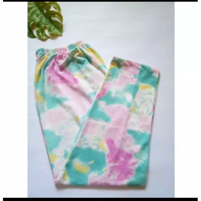 Celana kulot TIE DIE/ salur pelangi