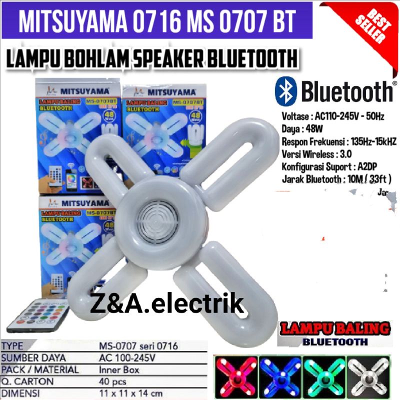 Lampu Baling RGB MS-0707BT SERI:0716 Bloutooth MITSUYAMA