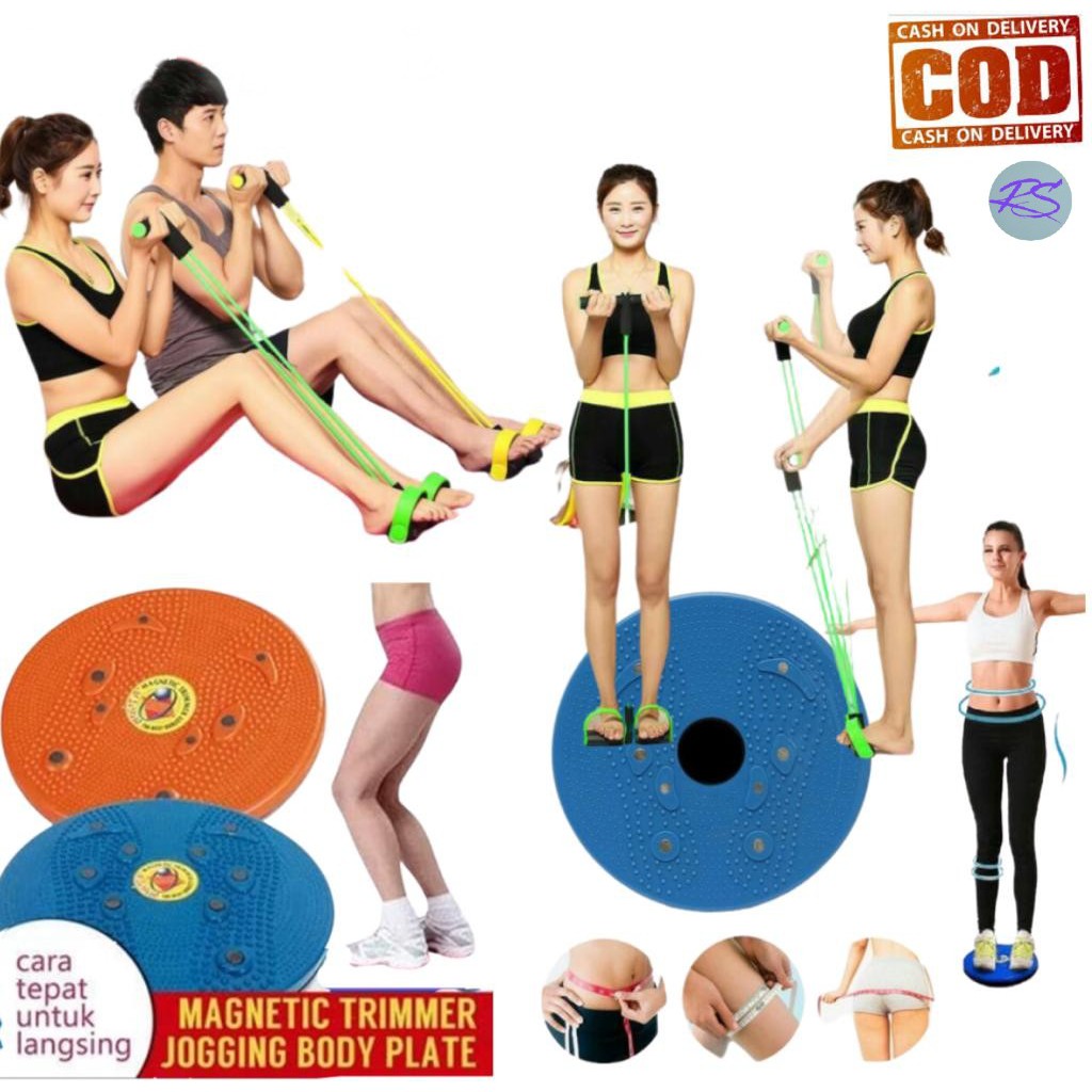 PAKET ALAT OLAHRAGA BODY TRIMMER ALAT PENGENCANG  PENGECIL PERUT SIXPACK DAN TUMMY TRIMMER
