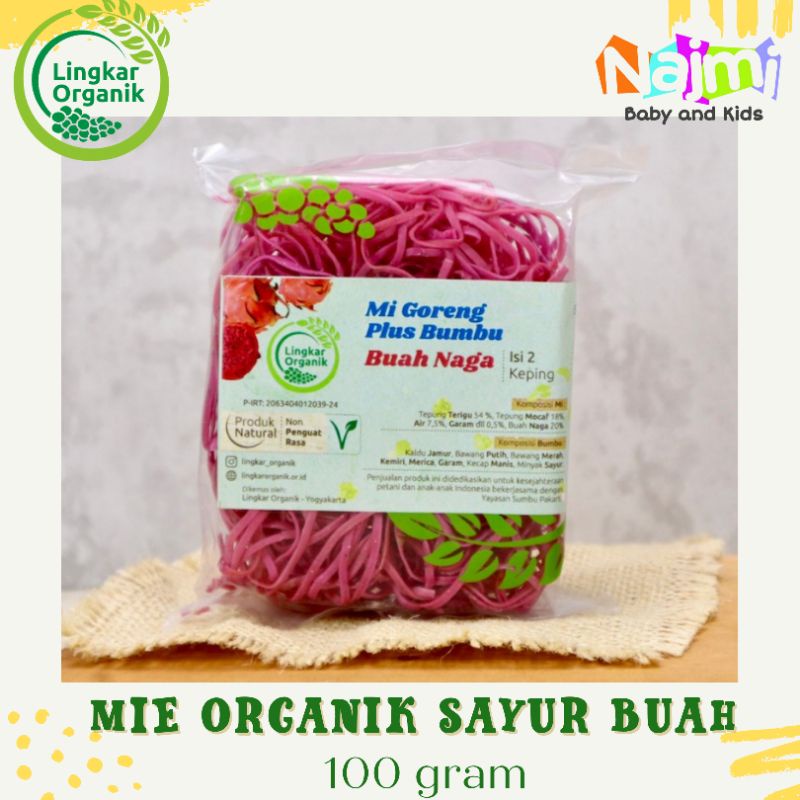 Mie Goreng sayur dan buah Sehat Organik non MSG Lingkar Organik