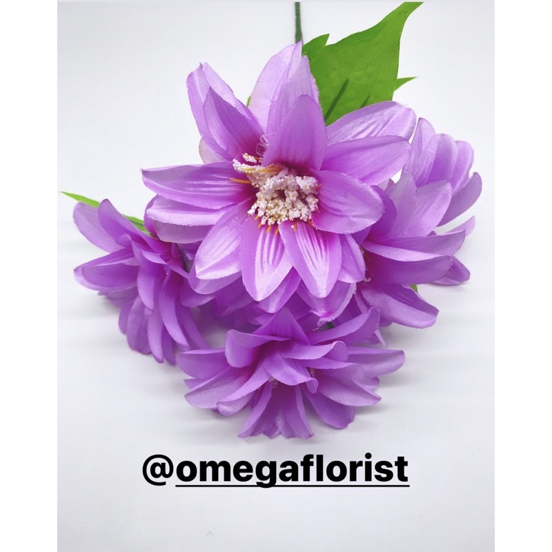 Dahlia Satin Artificial Bunga Artificial/Bunga Plastik/Bunga Dekorasi/Dekorasi Pernikahan/Pernikahan-Ungu