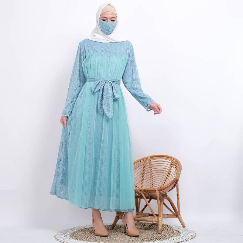 MAXI SHABBY DRESS / DRESS LEBARAN /DRESS BRUKAT