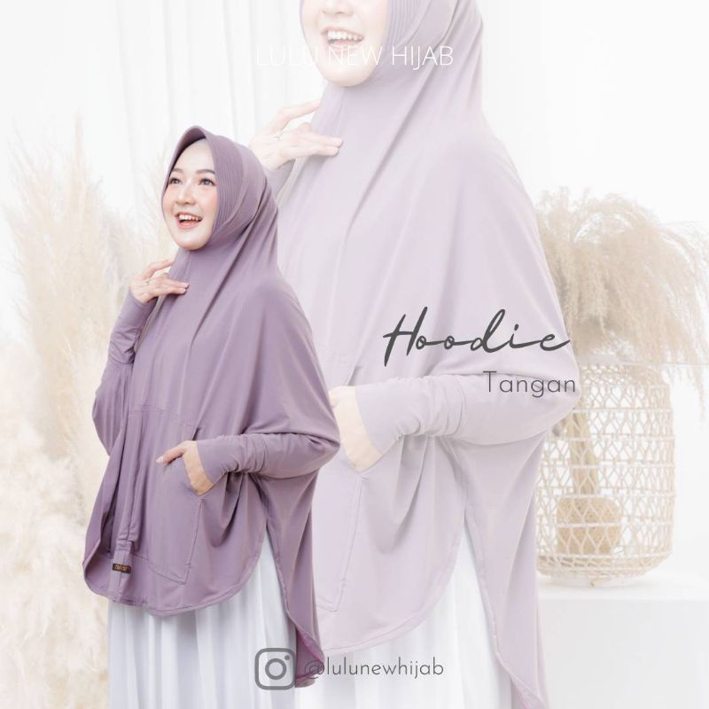 Hijab Instan Hoodie Tangan Ori Lulu Bergo syari Tangan