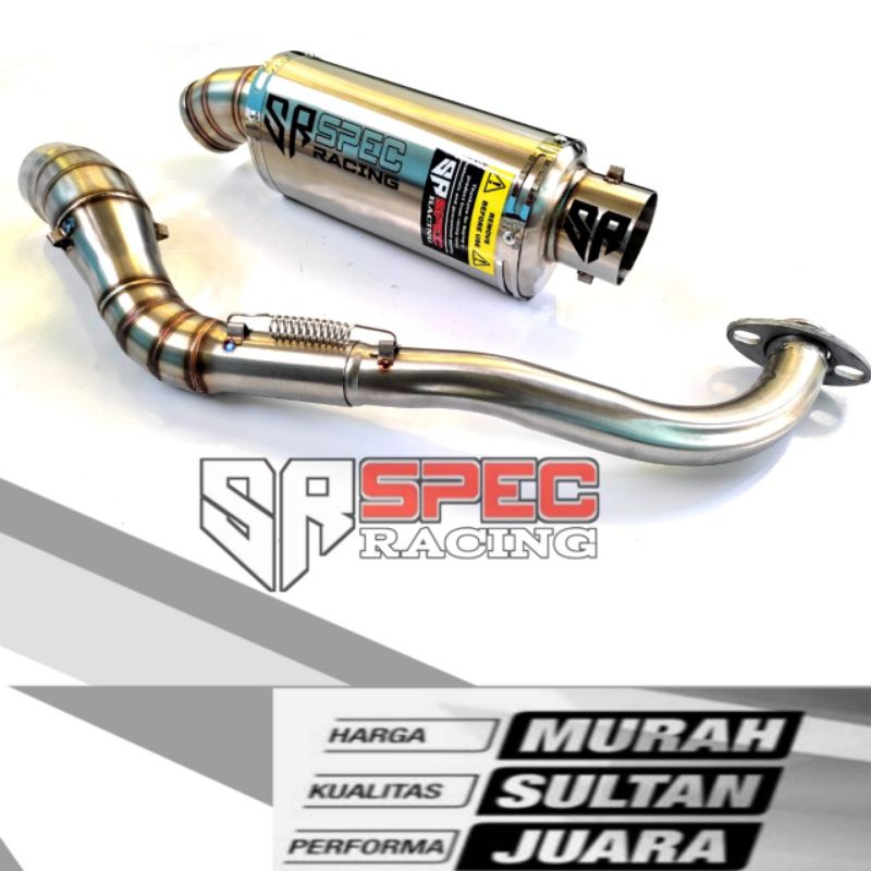 knalpot racing original spec racing V3 SHORT knalpot matic, knalpot racing nmax, knalpot racing aero