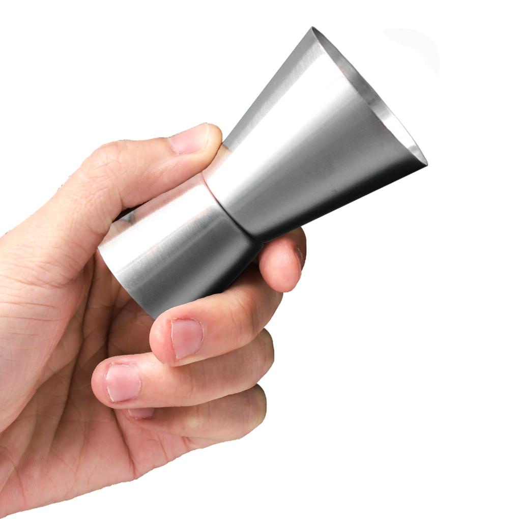 2pcs 25ml 50ml Stainless Measure Cup Cocktail Shaker Dual Measuring Cup Jigger Minuman Anggur Alat Ukur Gadget Dapur