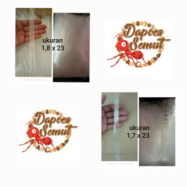 

Plastik es susu pensil qty 250gr ( 1,7 x 23 ) dan ( .8 x 23 )