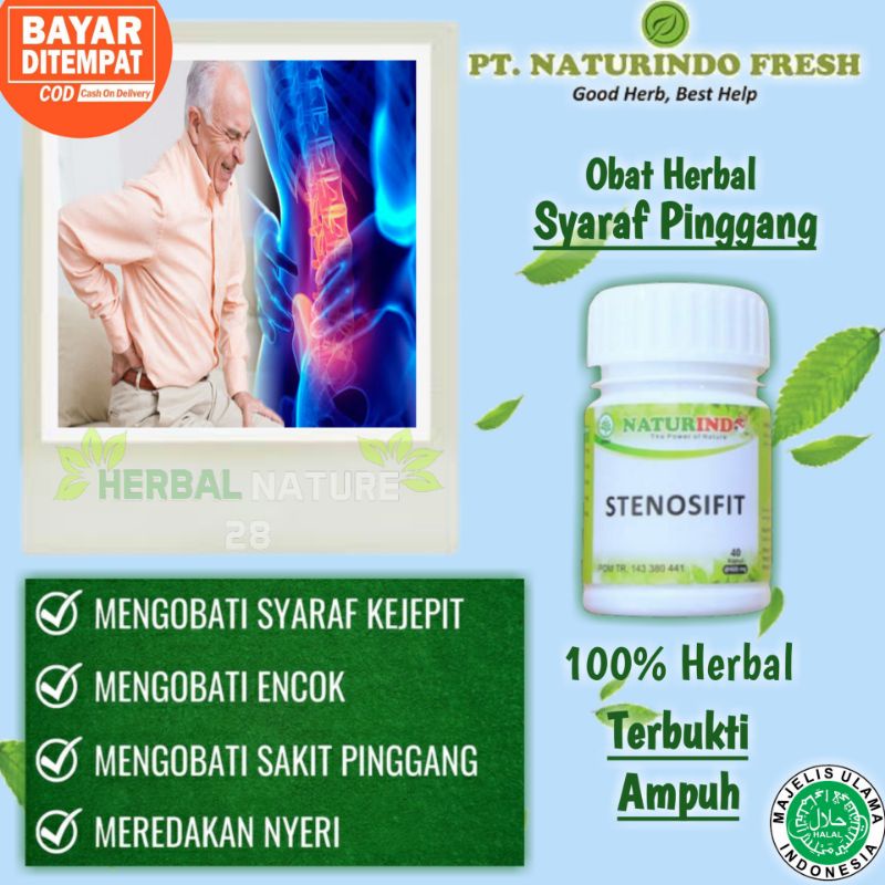 Obat Syaraf Terjepit / Kejepit Syaraf Pinggang Stenosifit jamu sehat Naturindo