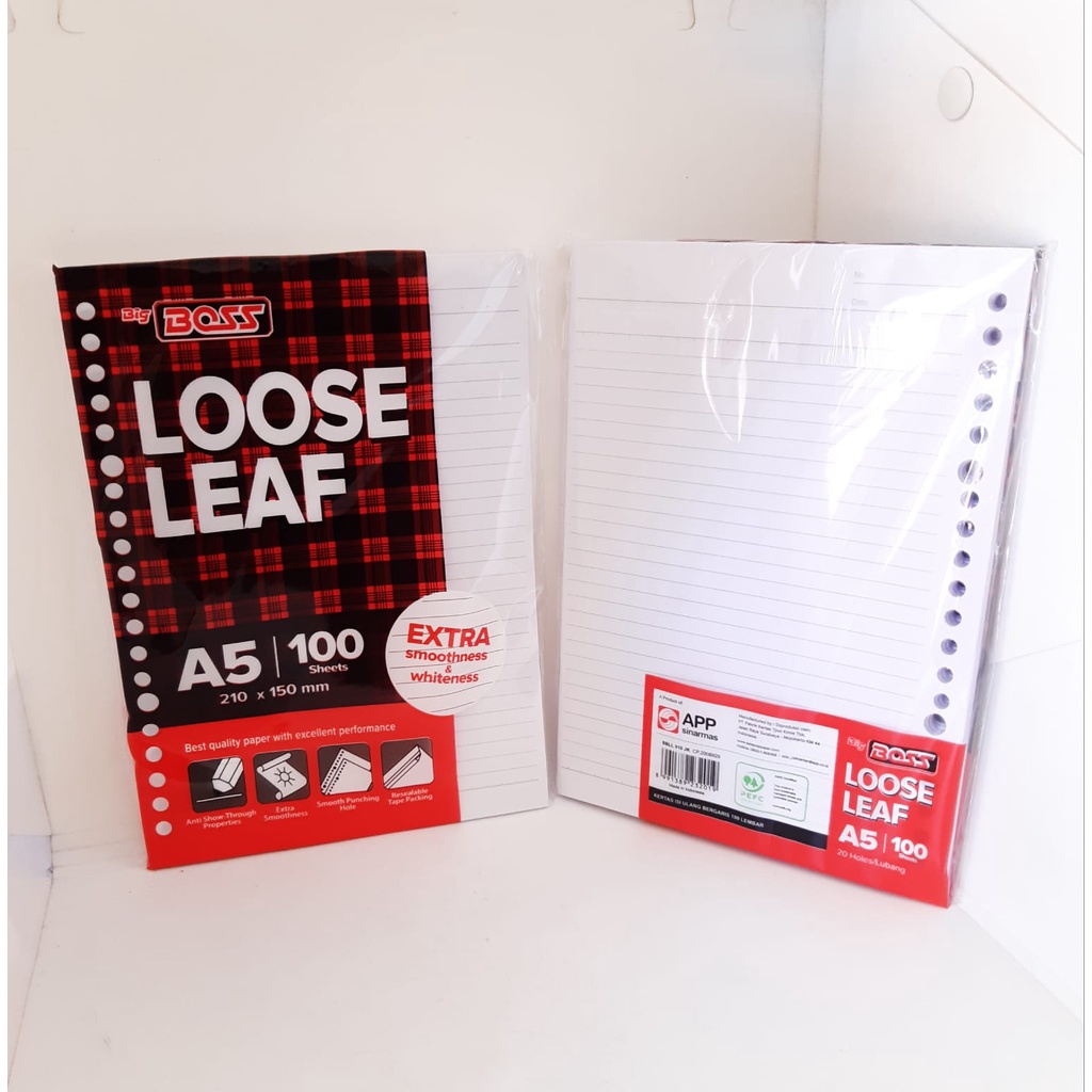 

Loose Leaf Garis Boss A5-100 / Refill Binder / Kertas Binder