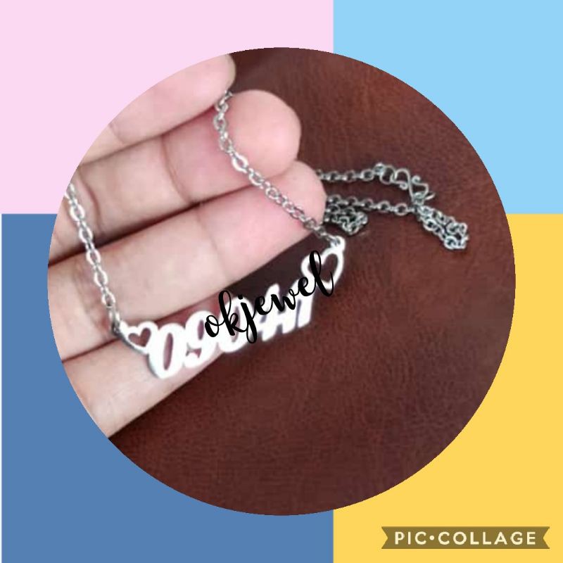 kalung + liontin nama