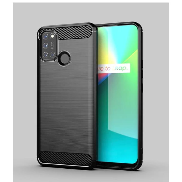 REALME 8 PRO 7 PRO 7i C17 NARZO 20 PRO SOFT CASE BRUSHED CARBON